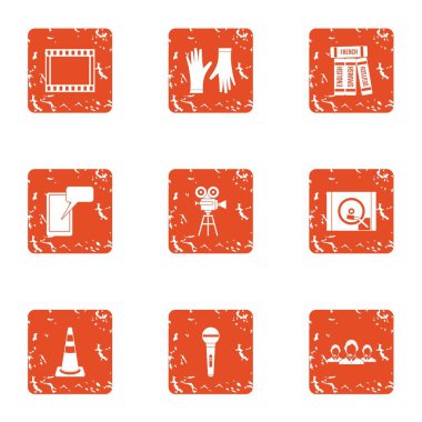 Video montaj simgeler kümesi, grunge tarzı