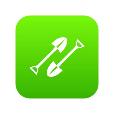 Benim yeşil simge vektör kürek