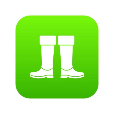 Lastik çizmeler simgesi dijital yeşil