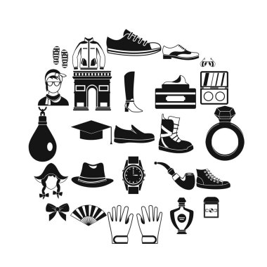 Vogue Icons set. 25 vogue vektör simgeler beyaz arka plan üzerinde izole web için basit bir set