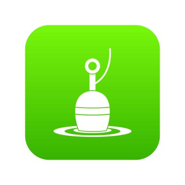 Kayan bobber simgesi dijital yeşil