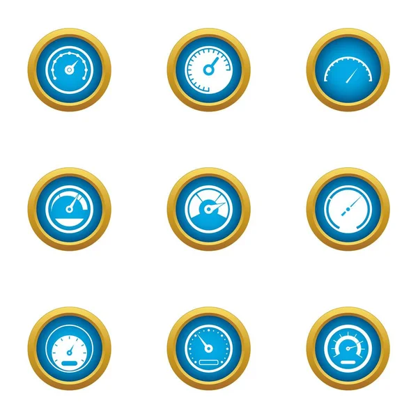 Conjunto de iconos Momentum, estilo plano — Vector de stock