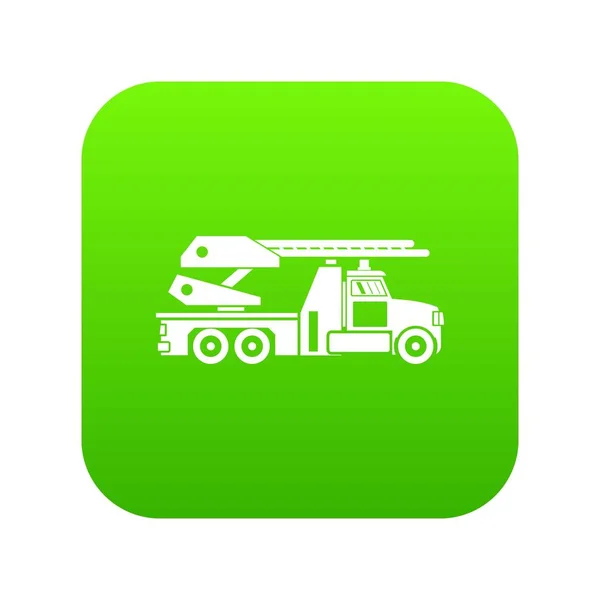 Icono del motor de bomberos digital verde — Archivo Imágenes Vectoriales