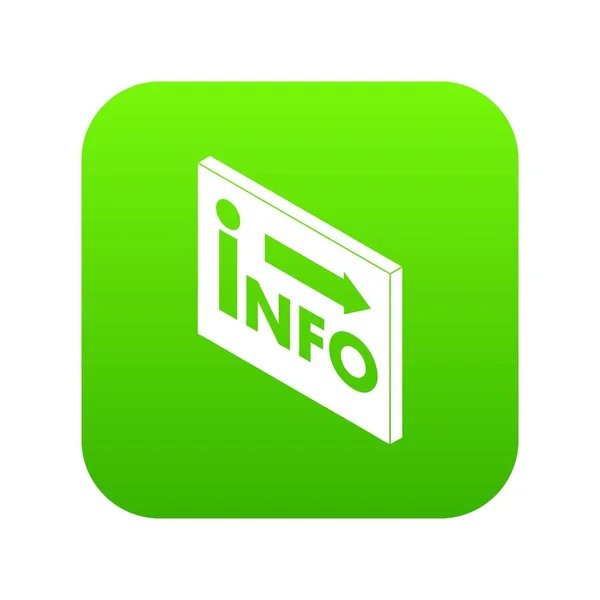 Icono de información de mercado vector verde — Archivo Imágenes Vectoriales