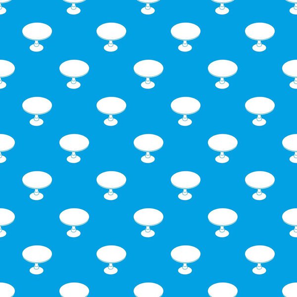 Round table pattern vector seamless blue
