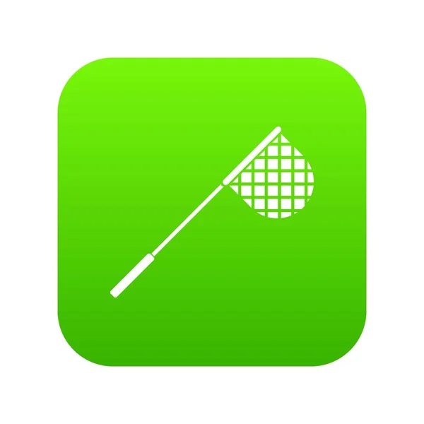 Icono de red de pesca digital verde — Vector de stock