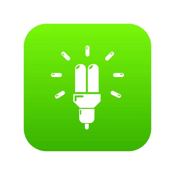 Powersave icono de la lámpara vector verde — Archivo Imágenes Vectoriales