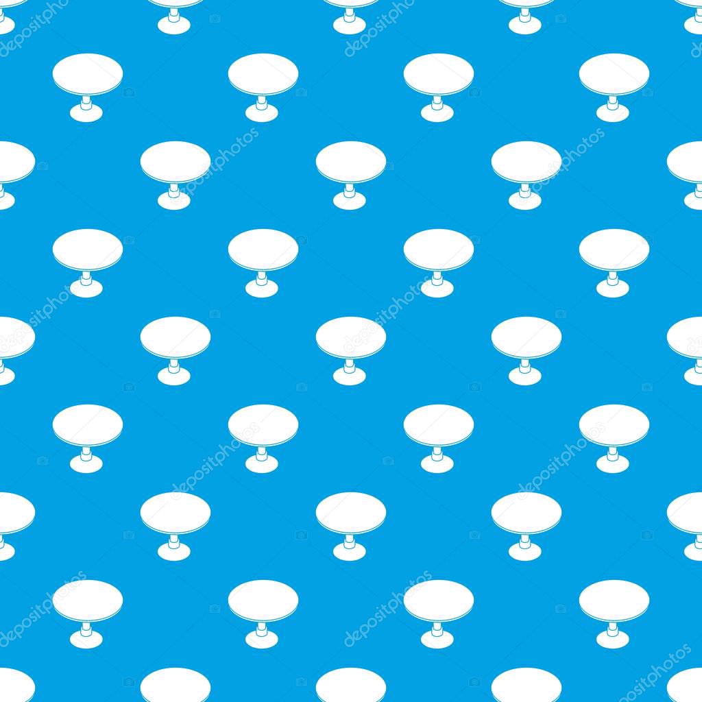 Round table pattern vector seamless blue