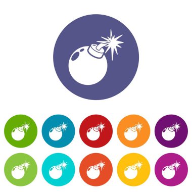 Bomba simgesi, basit siyah stil