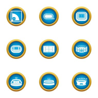 Spor karmaşık simgeler ayarla, stil düz