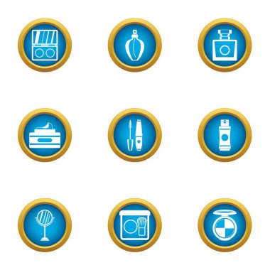 Toz Icons set, düz stil