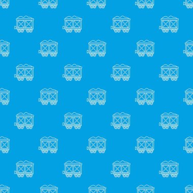 Tren vagonu desen vektör kesintisiz mavi