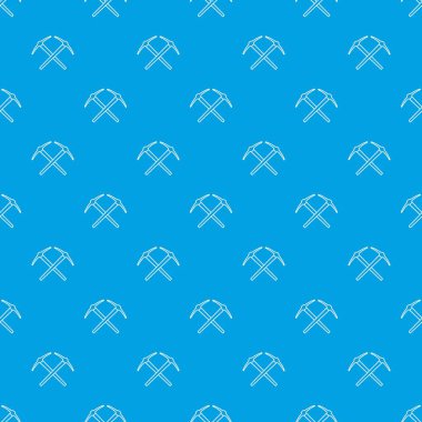 Maden kazma desen vektör kesintisiz mavi