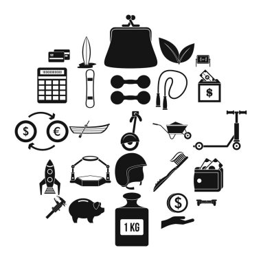 Işın Icons set, basit tarzı