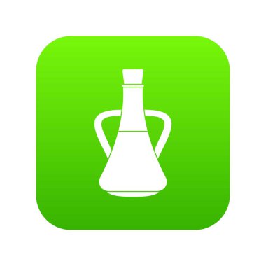 Zeytinyağı simgesi dijital yeşil şişe