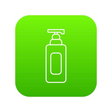 Şampuan dispenser yeşil simge vektör