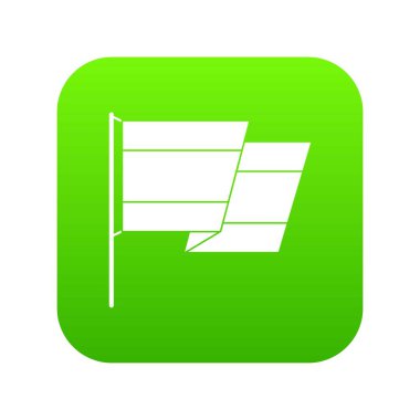 İspanya simgesi dijital yeşil bayrağı