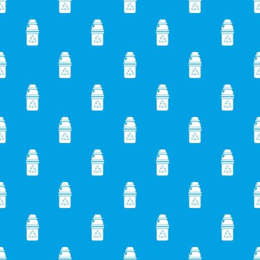 Arıtılmış su kabı desen vektör kesintisiz mavi