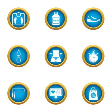 Bel Icons set, düz stil