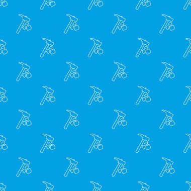 Minning el çekiç desen vektör kesintisiz mavi