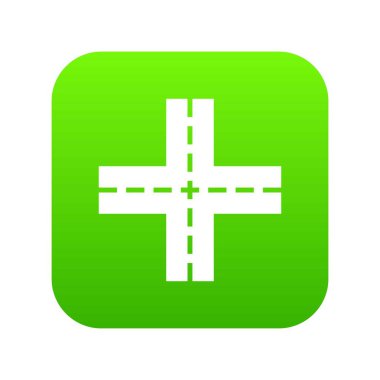 Geçiş yol simgesi dijital yeşil