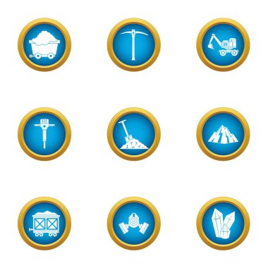 Mineral Kaynak simgeler kümesi, düz stil