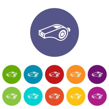 Düdük simgesi, basit siyah stil