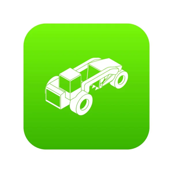 Ağır yük kamyonu yeşil simge vektör — Stok Vektör