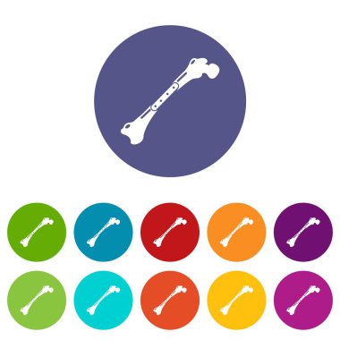 Kırık kemik simgesi, basit tarzı.