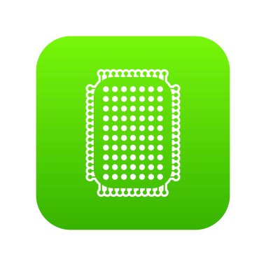 Ayak sünger yeşil simge vektör