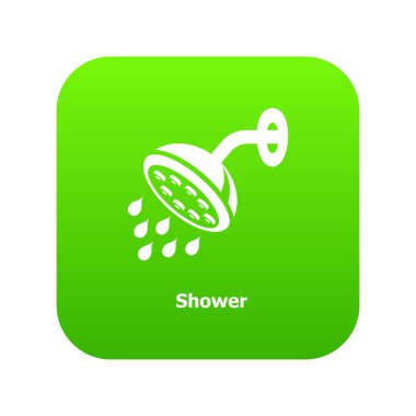 Duş yeşil simge vektör