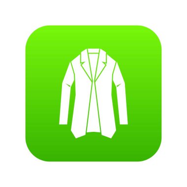 Ceket simgesi dijital yeşil