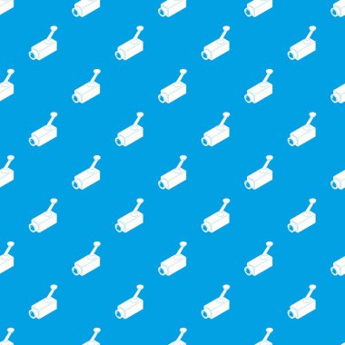 Güvenlik kamera desen vektör kesintisiz mavi