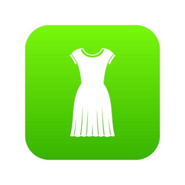 Kadın elbise simgesi dijital yeşil