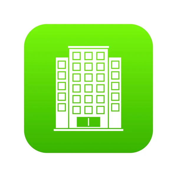 摩天大楼图标数字绿色 — 图库矢量图片