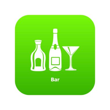 Yeşil simge vektör Bar