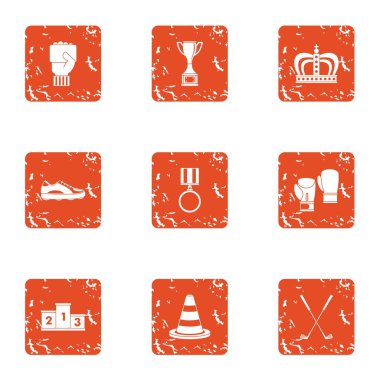 Icons set, grunge tarzı cezası