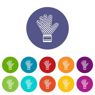 Kaleci eldiveni simgesi, basit siyah stil