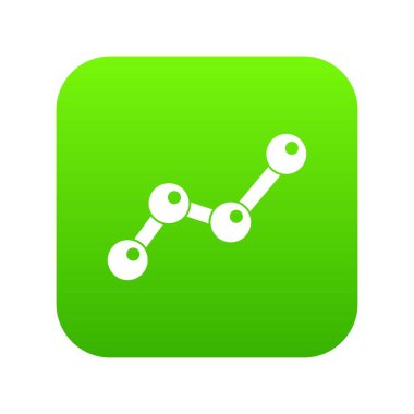 Grafik istatistikleri satır simgesi dijital yeşil