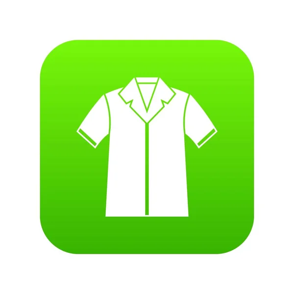 Koszula polo ikona cyfrowego zielony — Wektor stockowy