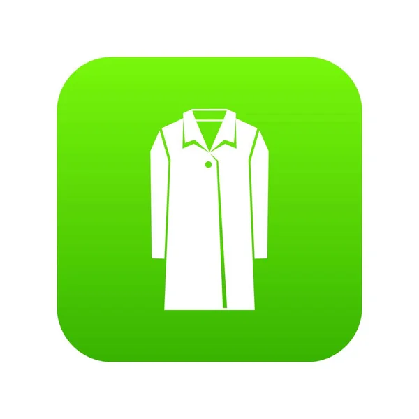 Cappotto icona digitale verde — Vettoriale Stock