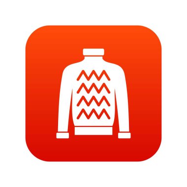 Erkek Kazak simgesi dijital kırmızı