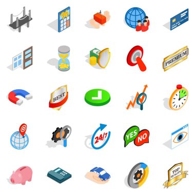En iyi çözüm Icons set, izometrik stili