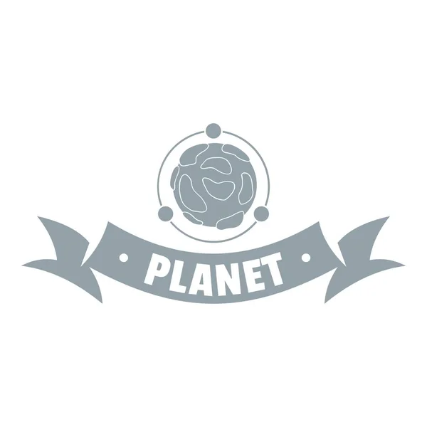Логотип астероїда, простий сірий стиль — стоковий вектор