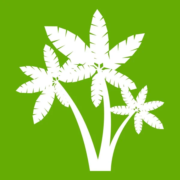 Три пальми значок зеленого — стоковий вектор