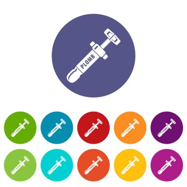 Diş dolgu aracı simgesini, basit siyah stil