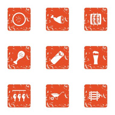 Pahalı meze simgeler kümesi, grunge tarzı