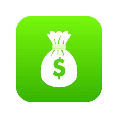 Dolar simgesi dijital yeşil çanta