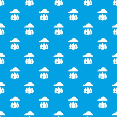 Yağmur hava desen vektör kesintisiz mavi