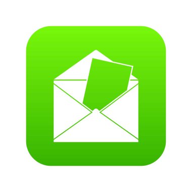 Zarf simgesi dijital yeşil